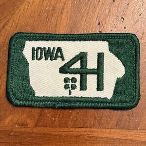 Iowa 4H Patch Vintage Green White